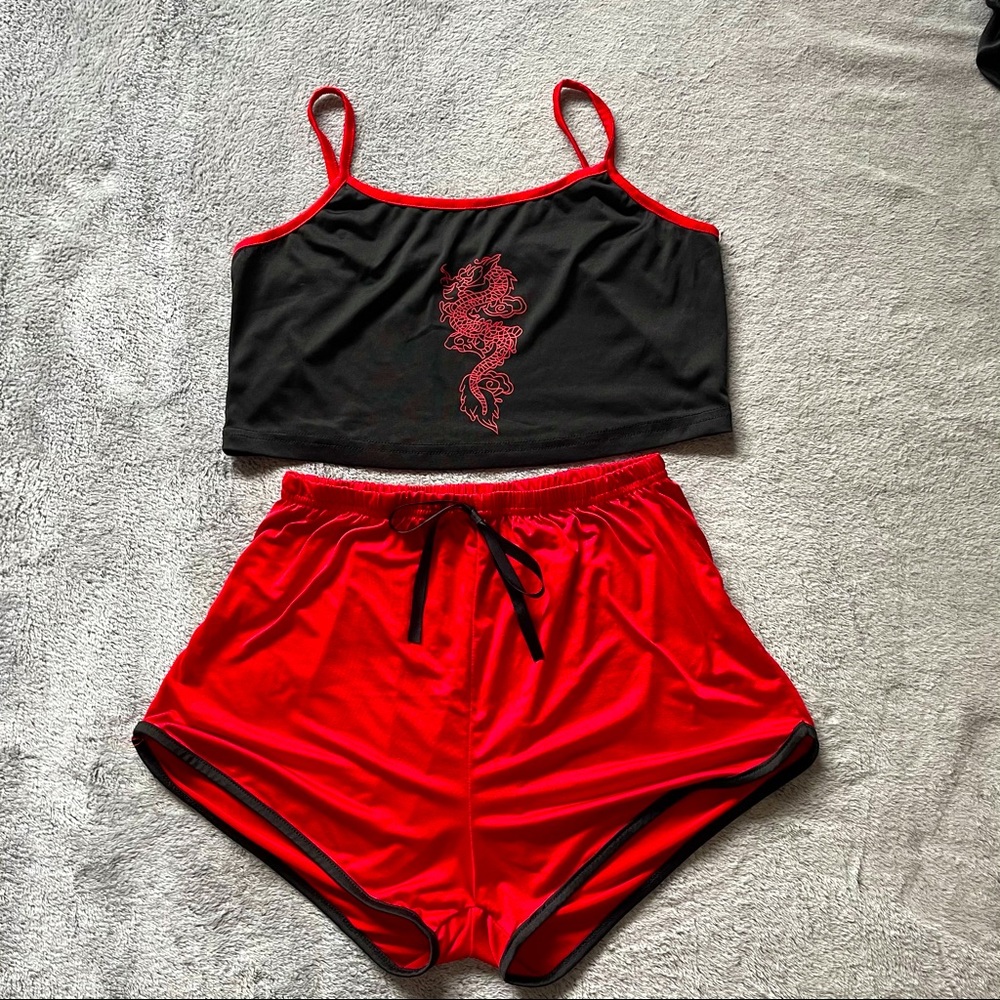 Dragon print Cami PJ Set